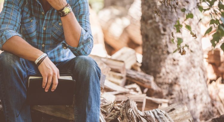 man in forest